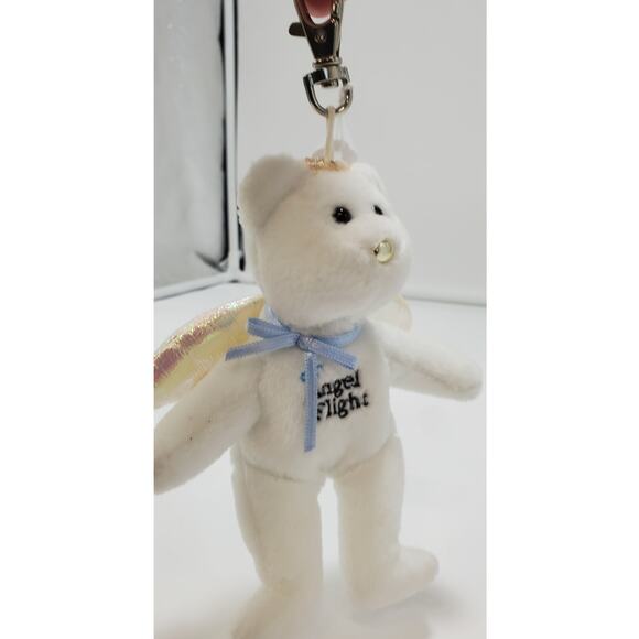 Ty BRAVO Angel Flight Bear BEANIE BABY KEY CLIP - Australia Exclusive 5.5” - Picture 1 of 6